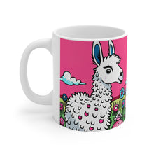 Load image into Gallery viewer, Good Vibes Cute Llama Funny #9 Ceramic 11oz Mug AI-Generated Artwork