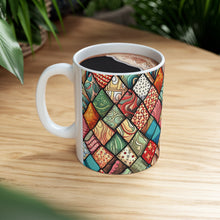 Load image into Gallery viewer, Old Fashion Quilt Anything Pattern #7 Mug 11oz mug AI-Generated Artwork