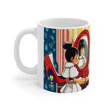 Load image into Gallery viewer, Playing Dress up Just Like Mommie #3 Mug 11oz mug AI-Generated Artwork