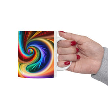 Load image into Gallery viewer, Bright Rainbow Swirls in Motion #8 Mug 11oz mug AI-Generated Artwork