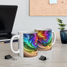 Load image into Gallery viewer, Bright Rainbow Swirls in Motion #10 Mug 11oz mug AI-Generated Artwork