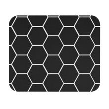 Load image into Gallery viewer, White and Black Honeycomb Bee Mouse Pad (Rectangle) 9" x 8" High Density Foam