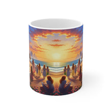 Load image into Gallery viewer, Beach Vibes Retro Concert #3 Ceramic 11oz Mug AI Artwork