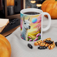 Load image into Gallery viewer, Good Vibes Cute Llama Funny #7 Ceramic 11oz Mug AI-Generated Artwork