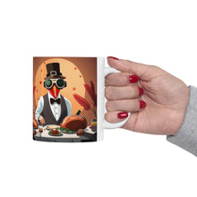 Load image into Gallery viewer, Happy Thanksgiving Moonlight Turkey All Dressed up and Nowhere to Go Ceramic Mug 11oz Coffee Mug