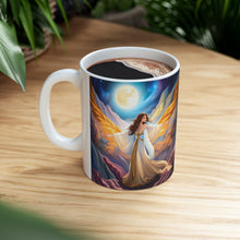 Load image into Gallery viewer, Majestic Angel in all her Splendor Mug 11oz mug AI-Generated Artwork