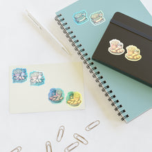 Load image into Gallery viewer, Hot Dog, Chicken Foodie Vinyl Sticker Sheets - 4 Foods/2 each 8pc Set