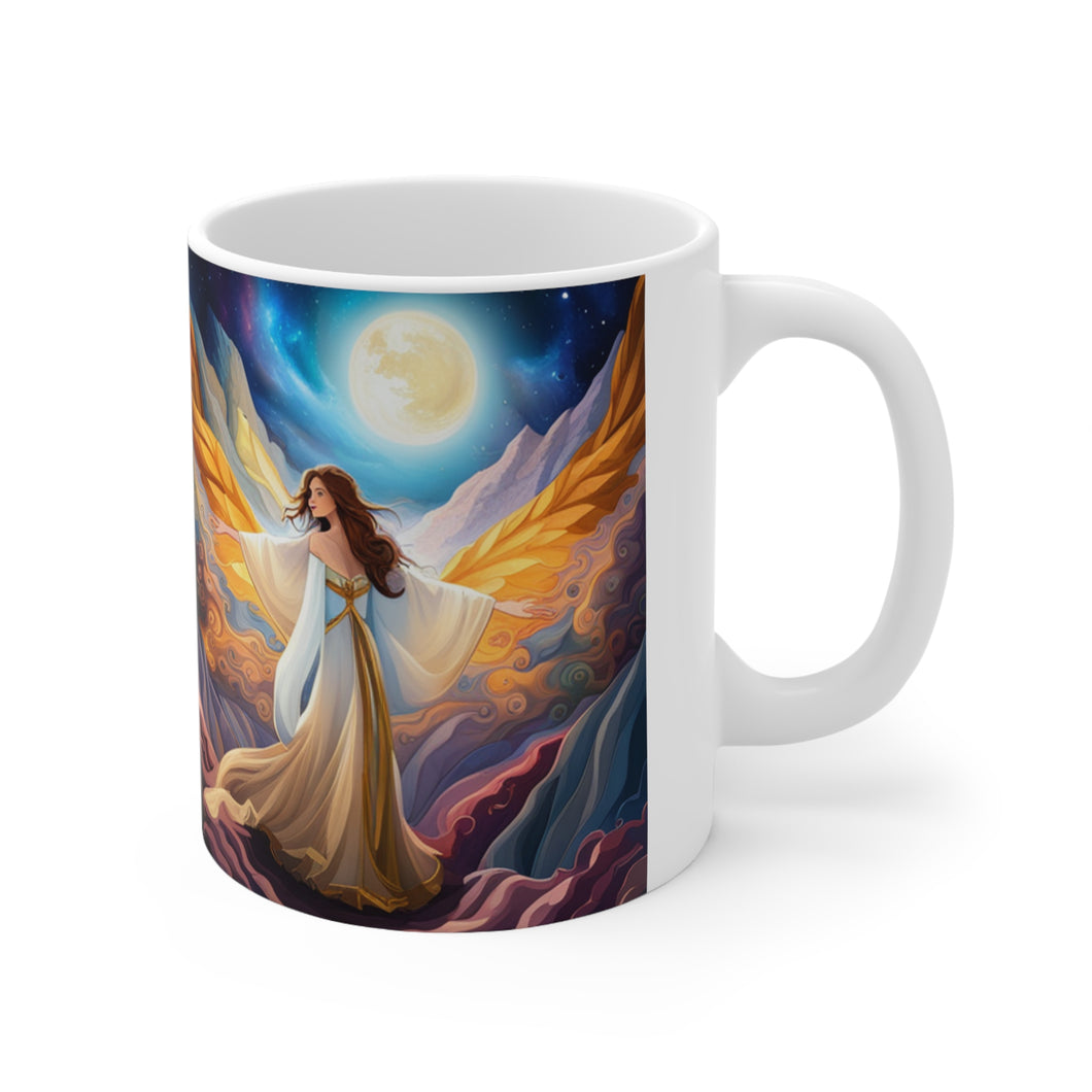 Majestic Angel in all her Splendor Mug 11oz mug AI-Generated Artwork