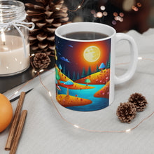 Load image into Gallery viewer, Lunar Moon Mushroom Planet Fantasy Art #2 Ceramic Mug 11oz