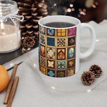 Load image into Gallery viewer, Vintage Quilted Patterns #1 Mug 11oz mug AI-Generated Artwork