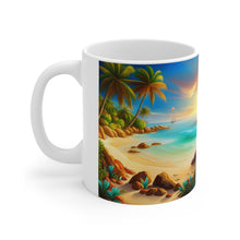 Load image into Gallery viewer, Tropical Beach Paradise #1 Mug 11oz mug AI-Generated Artwork