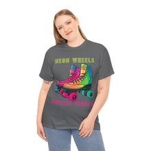 Load image into Gallery viewer, Neon Wheels, Endless Thrills 1980s Era Roller Skates