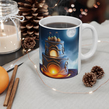 Load image into Gallery viewer, Happy Spooky Halloween Cake Celebration #25 Ceramic 11oz mug AI-Generated Artwork