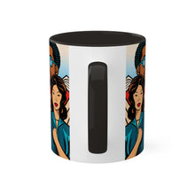 Load image into Gallery viewer, Colors of Africa Pop Art Black Colorful #20 AI 11oz Black Accent Coffee Mug