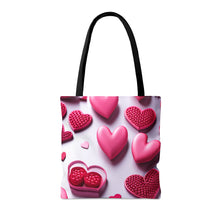 Load image into Gallery viewer, Love the Pink Heart Series #5 Tote Bag AI Artwork 100% Polyester