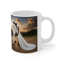 Load image into Gallery viewer, But Not Before Golf Traditional African American Culture Dress Bride and Groom Jumping the Broom Ceremony Ceramic Mug 11oz AI Generated Image