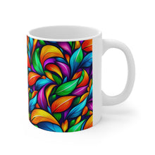 Load image into Gallery viewer, Fusion of Bright Feathers in Motion #4 Mug 11oz mug AI-Generated Artwork