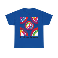 Load image into Gallery viewer, Broken Peaces Sign Symbol Unisex Heavyweight 100% Cotton T-Shirt