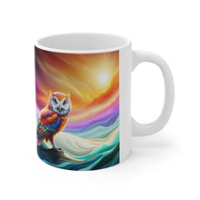Load image into Gallery viewer, Beautiful Owl Standing in a Sea of Colors #10 Mug 11oz mug AI-Generated Artwork