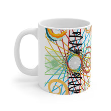 Load image into Gallery viewer, Abstract Circular Patterns Ceramic Mug 11oz Design Wrap-a-round