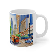 Load image into Gallery viewer, At the Cafe Chicago Magnificent Mile #23 Mug 11oz mug AI-Generated Artwork