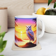 Load image into Gallery viewer, Beautiful Owl Standing in a Sea of Colors #1 Mug 11oz mug AI-Generated Artwork