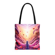 Load image into Gallery viewer, Angelic Angel Love the Pink Heart Series Tote Bag AI Artwork 100% Polyester #12