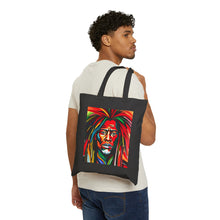 Load image into Gallery viewer, Colors of Africa Warrior King #7 100% Cotton Canvas Tote Bag 15" x 16"