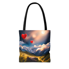 Load image into Gallery viewer, Mountain Red Skies Series #1 Tote Bag AI Artwork 100% Polyester