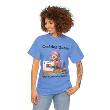 Load image into Gallery viewer, Crafting Queen: Where Creativity Reigns, Grandma Sewing Cotton Classic T-shirt