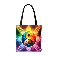 Load image into Gallery viewer, Ying Infinite Beauty Electricity Fusion of Colors #6 Tote Bag AI Artwork 100% Polyester