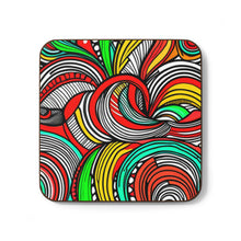 Load image into Gallery viewer, Decorative Pattern #1Spiral Hardboard Back AI-Enhanced Beverage Coasters