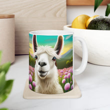 Load image into Gallery viewer, Good Vibes Cute Llama Funny #8 Ceramic 11oz Mug AI-Generated Artwork