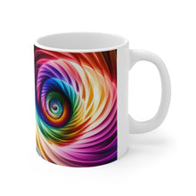 Load image into Gallery viewer, Fusion of Bright Rainbow Swirls in Motion #12 Mug 11oz mug AI-Generated Artwork