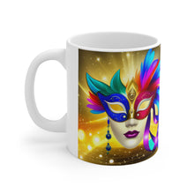 Load image into Gallery viewer, Mardi Gras Mask Ribbon #7 Mug AI-Generated Artwork 11oz mug