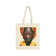 Load image into Gallery viewer, Colors of Africa Warrior King #4 100% Cotton Canvas Tote Bag 15" x 16"