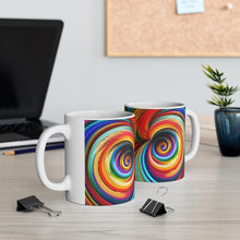 Load image into Gallery viewer, Bright Rainbow Swirls in Motion #1 Mug 11oz mug AI-Generated Artwork