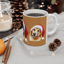 Load image into Gallery viewer, Fancy Golden Retriever #1 Trio Christmas Vibes Ceramic Mug 11oz Design Tan
