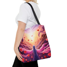 Load image into Gallery viewer, Angelic Angel Love the Pink Heart Series Tote Bag AI Artwork 100% Polyester #12