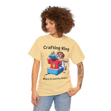Load image into Gallery viewer, Frustrated Crafting King: Where Creativity Reigns, T-Shirt Heat Press Cotton