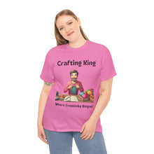 Load image into Gallery viewer, Crafting King: Where Creativity Reigns, Knitting 100% Cotton Classic T-shirt