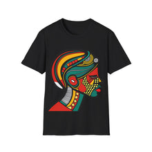 Load image into Gallery viewer, Color of Africa Tribal Face Paint #6 Unisex Softstyle Short Sleeve Crewneck T-Shirt