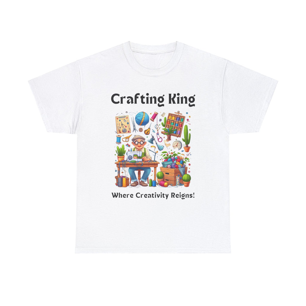 Crafting King: Where Creativity Reigns, Grandpa Sewing Cotton Classic T-shirt
