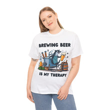 Load image into Gallery viewer, Beer Crafter Beer Brewing is my Therapy Brewing T-Shirt 100% Cotton Classic Fit