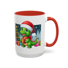 Load image into Gallery viewer, Mug Dinosaur Christmas Wonderland Santa Hat Holiday Coffee Cup 11, 15oz