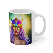 Load image into Gallery viewer, Mardi Gras Mask Ribbon #5 Mug AI-Generated Artwork 11oz mug