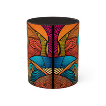 Load image into Gallery viewer, Colors of Africa Pop Art Black Colorful #28 AI 11oz Black Accent Coffee Mug