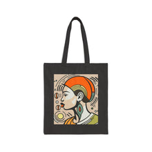 Load image into Gallery viewer, Colors of Africa Queen Sista #10 Retro 100% Cotton Canvas Tote Bag 15" x 16"