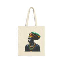 Load image into Gallery viewer, Colors of Africa Warrior King #10 100% Cotton Canvas Tote Bag 15" x 16"