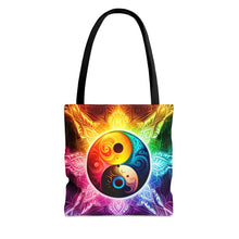 Load image into Gallery viewer, Ying Infinite Beauty Electricity Fusion of Colors #6 Tote Bag AI Artwork 100% Polyester